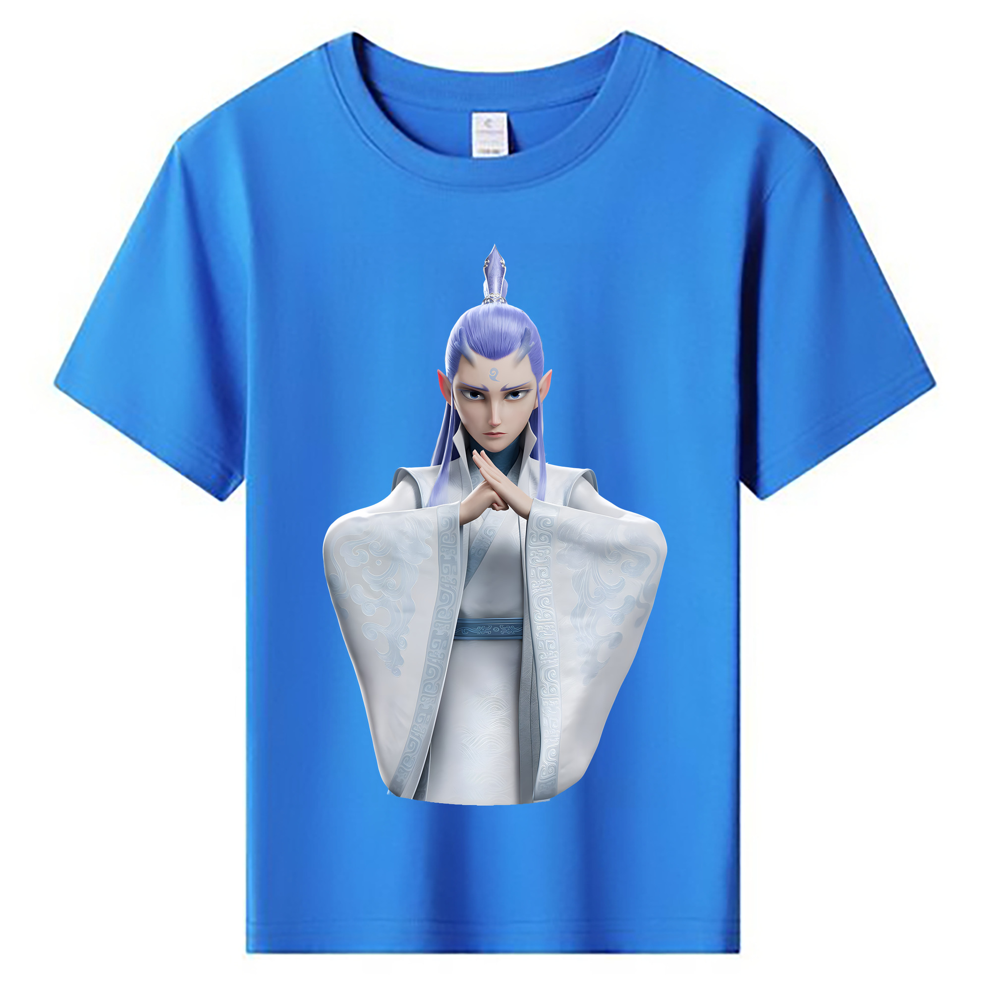 （画像用） Ne Zha 2 ナタ 魔童の大暴れ 綿100％キッズTシャツ（フロントプリント）